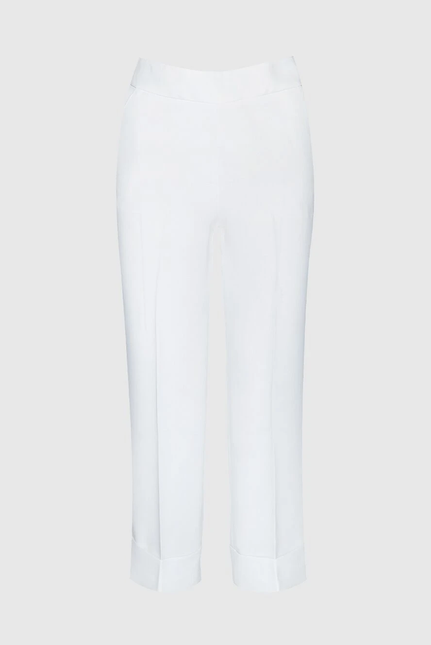 Peserico woman white polyester trousers for women купить с ценами и фото 157125 - photo 1