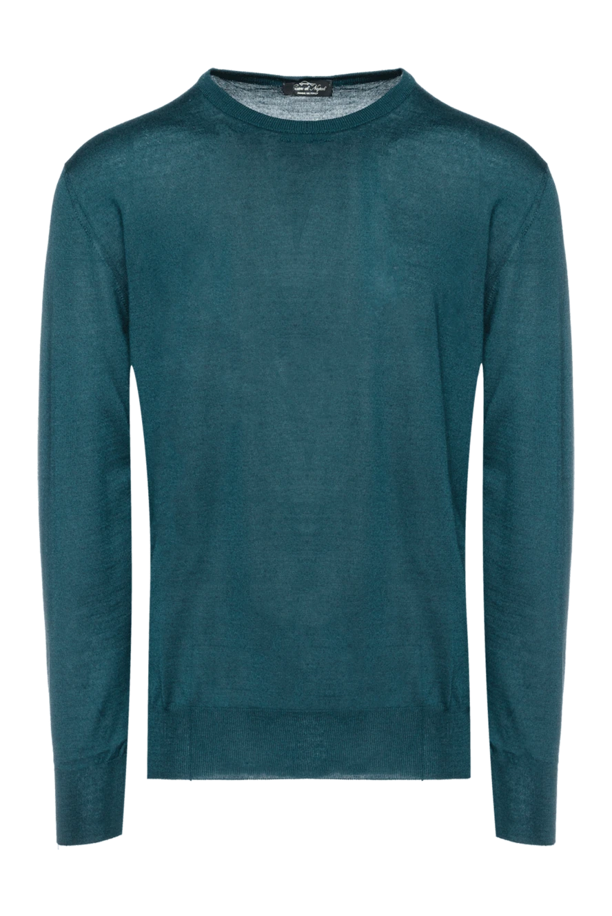 Cesare di Napoli man cashmere and silk jumper green for men купить с ценами и фото 157139 - photo 1