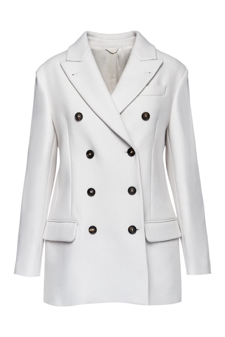 Brunello Cucinelli woman white cupra jacket for women купить с ценами и фото 157203 - photo 1