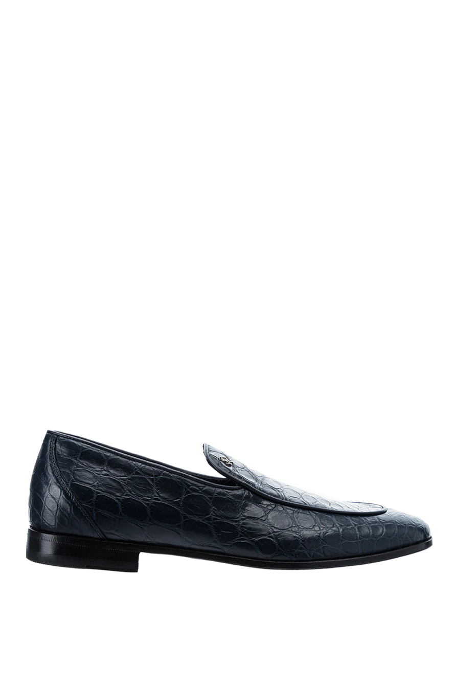 Stefano Ricci лоферы из натуральной кожи крокодила темно синие
157220 - фото 1
