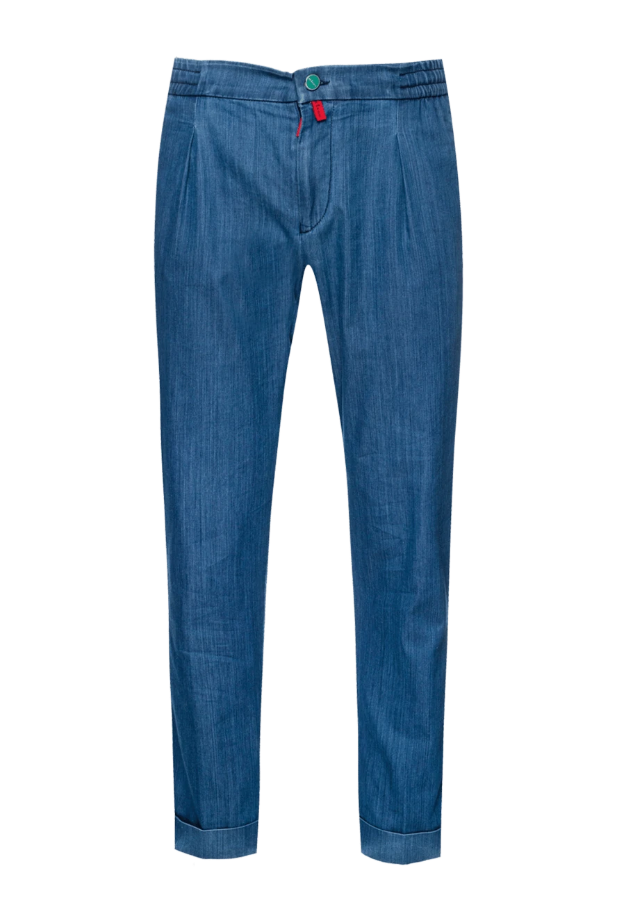 Kiton man blue cotton jeans for men купить с ценами и фото 157236 - photo 1