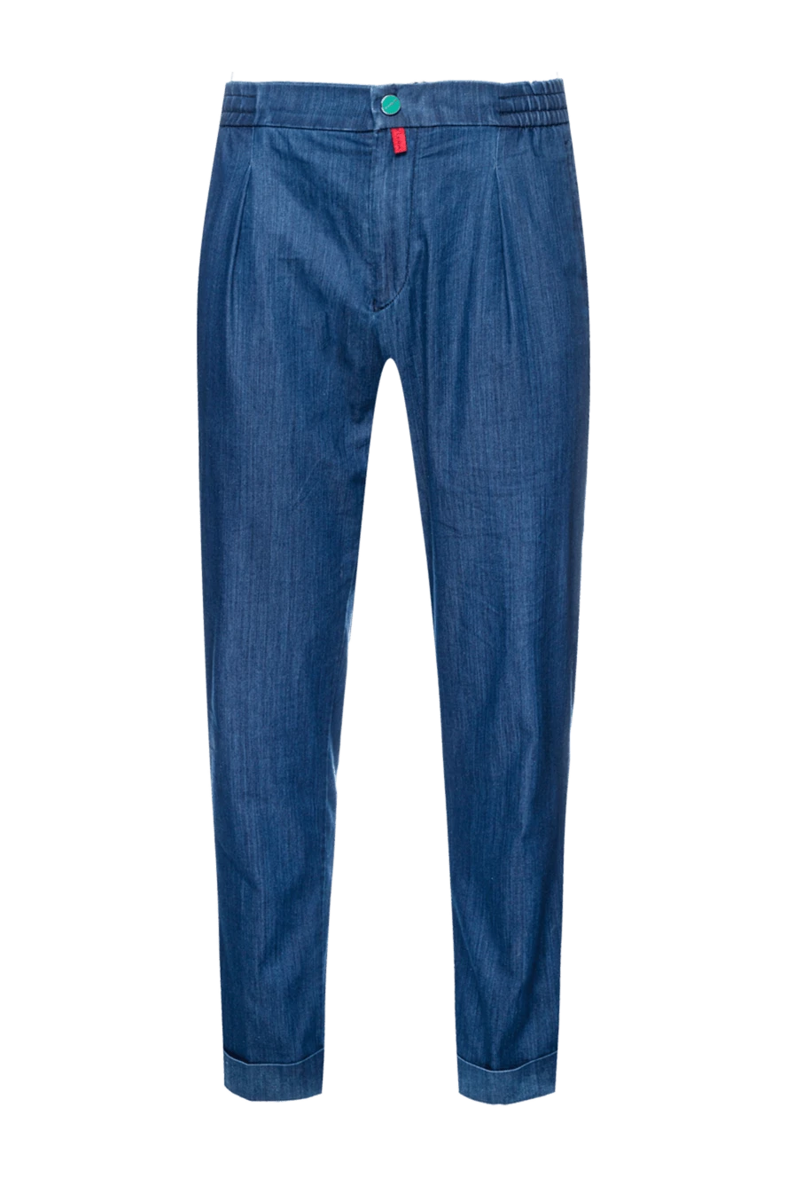 Kiton прямые брюки из хлопкового денима с отворотами
157237 - фото 1