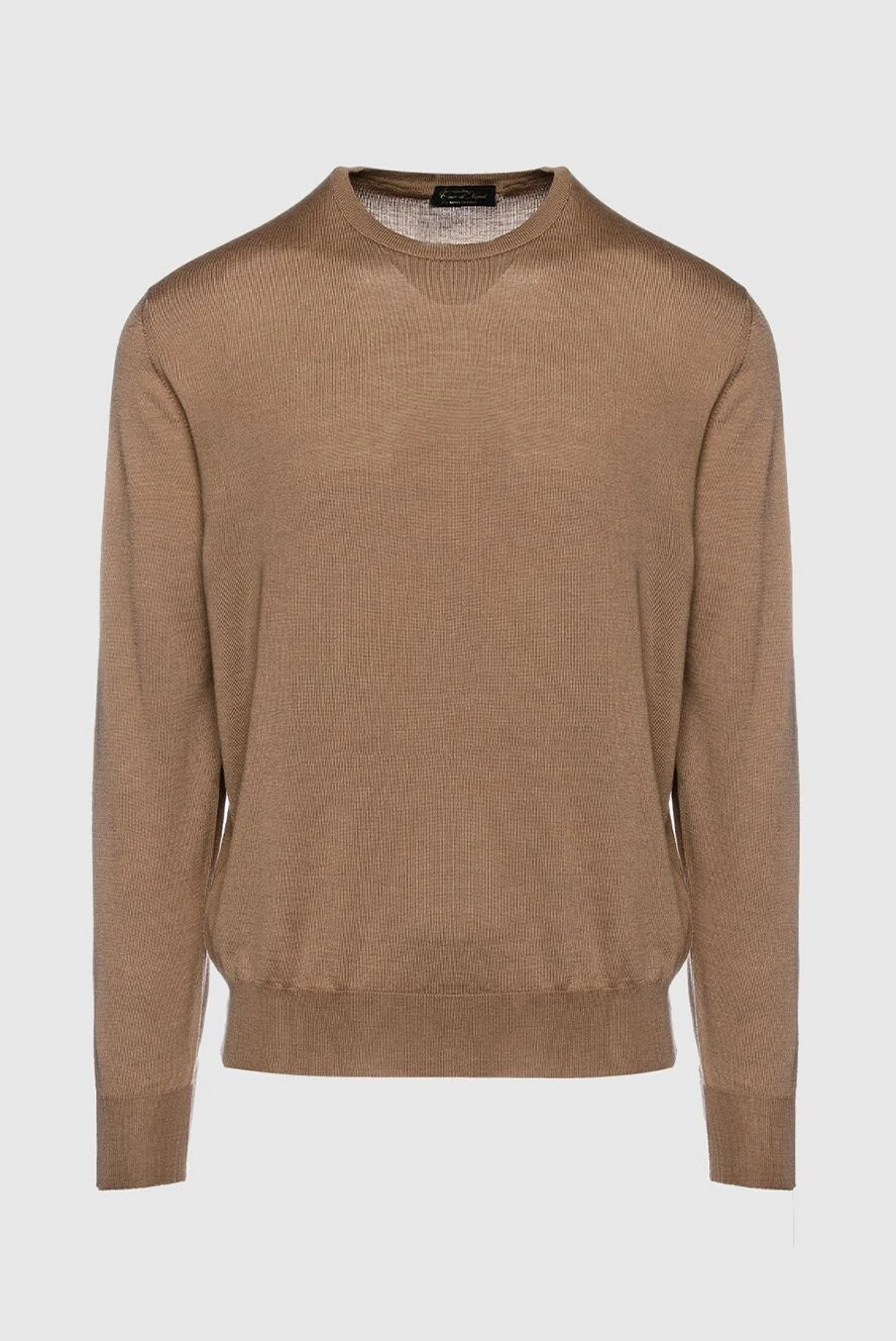 Cesare di Napoli man cashmere, silk and wool jumper beige for men купить с ценами и фото 157252 - photo 1