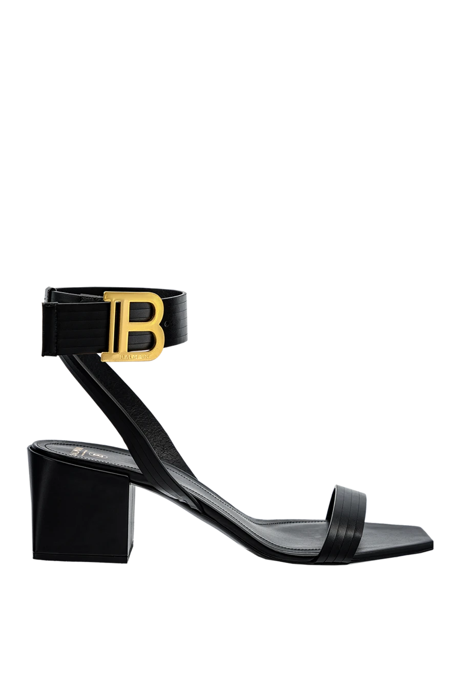 Balmain woman black leather sandals for women купить с ценами и фото 157282 - photo 1