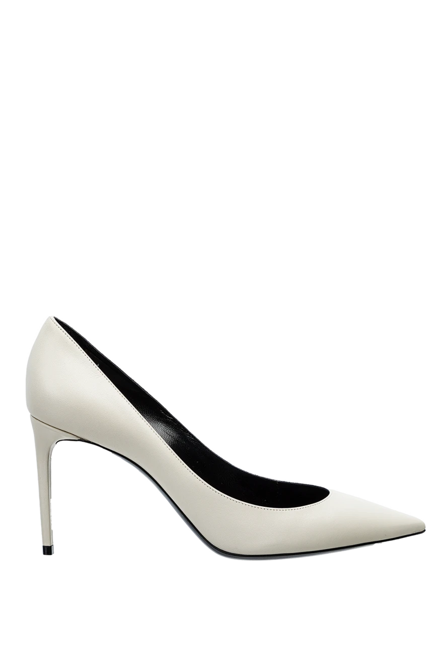 Saint Laurent woman white leather shoes for women купить с ценами и фото 157290 - photo 1