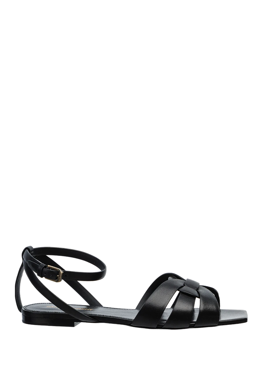 Saint Laurent woman black leather sandals for women купить с ценами и фото 157292 - photo 1