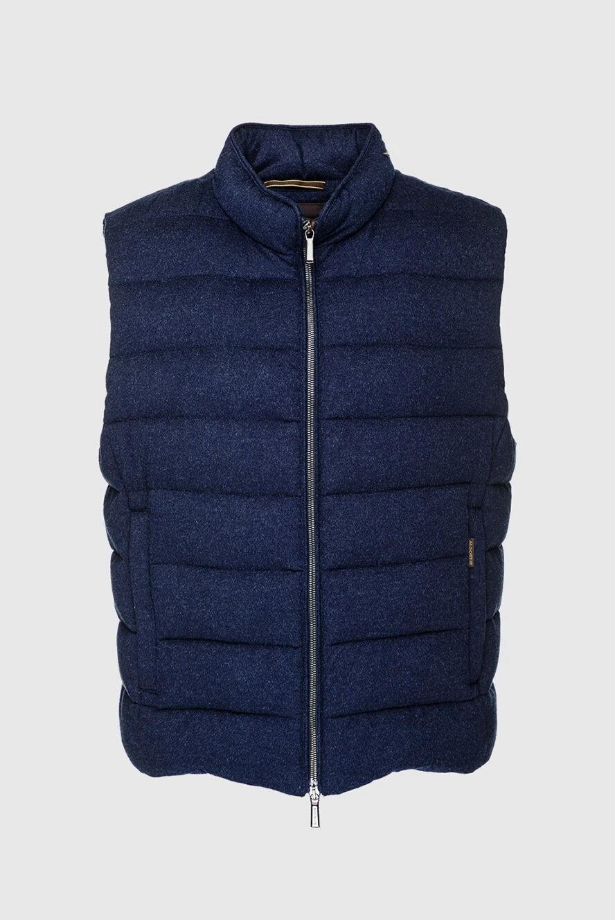 Moorer man cashmere and down vest blue for men купить с ценами и фото 157310 - photo 1