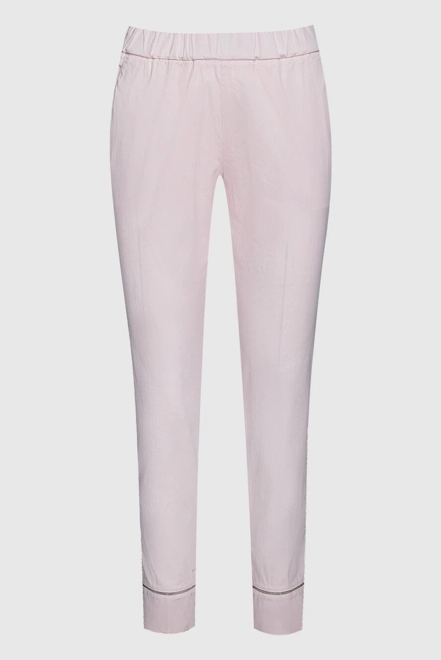 Panicale woman pink cotton trousers for women купить с ценами и фото 157346 - photo 1