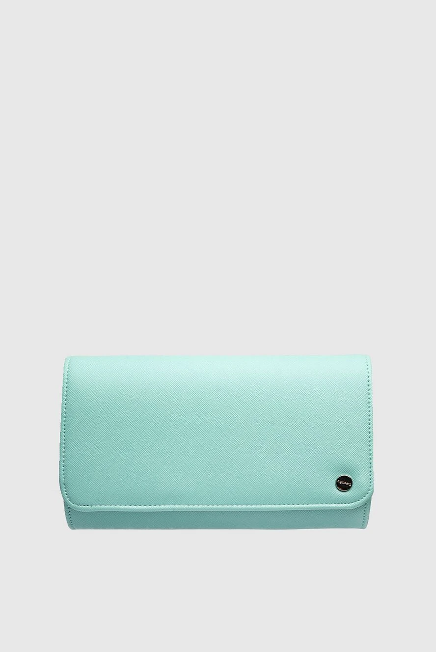 Olga Berg woman mint leather clutch for women купить с ценами и фото 157391 - photo 1