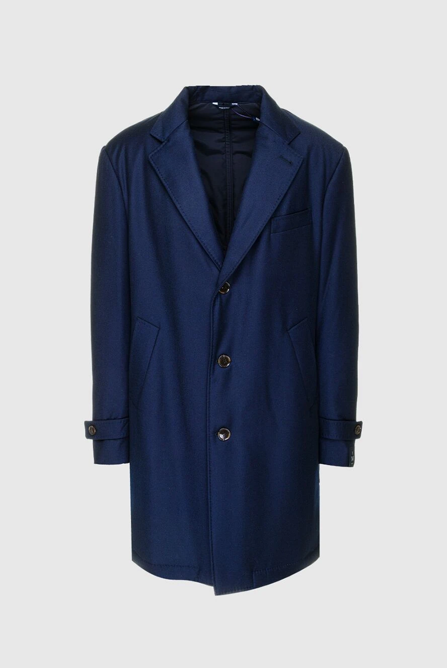 Tombolini man blue wool coat for men купить с ценами и фото 157405 - photo 1