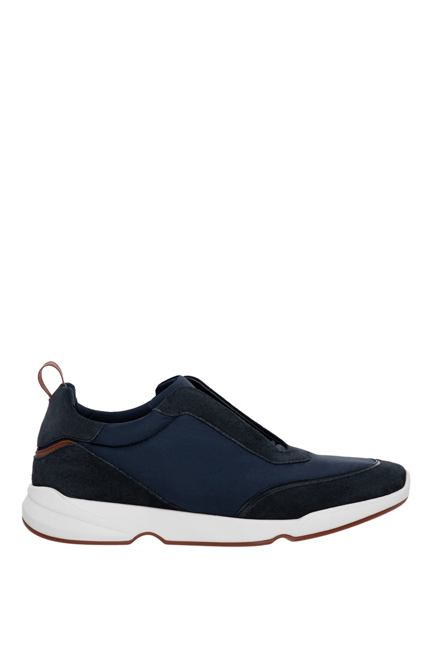 Loro Piana man sneakers made of polyamide and nubuck blue for men купить с ценами и фото 157461 - photo 1