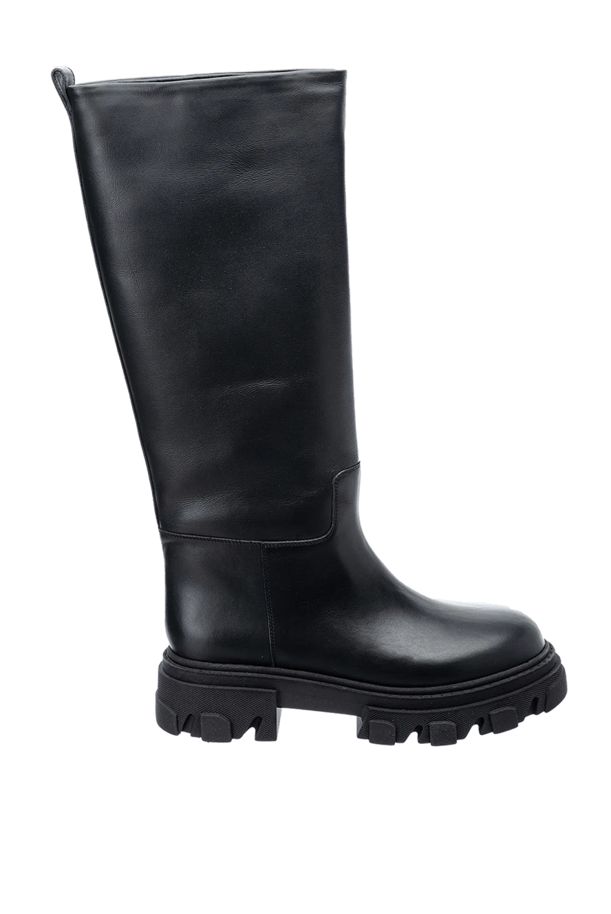 Gia Borghini woman black leather boots for women купить с ценами и фото 157472 - photo 1