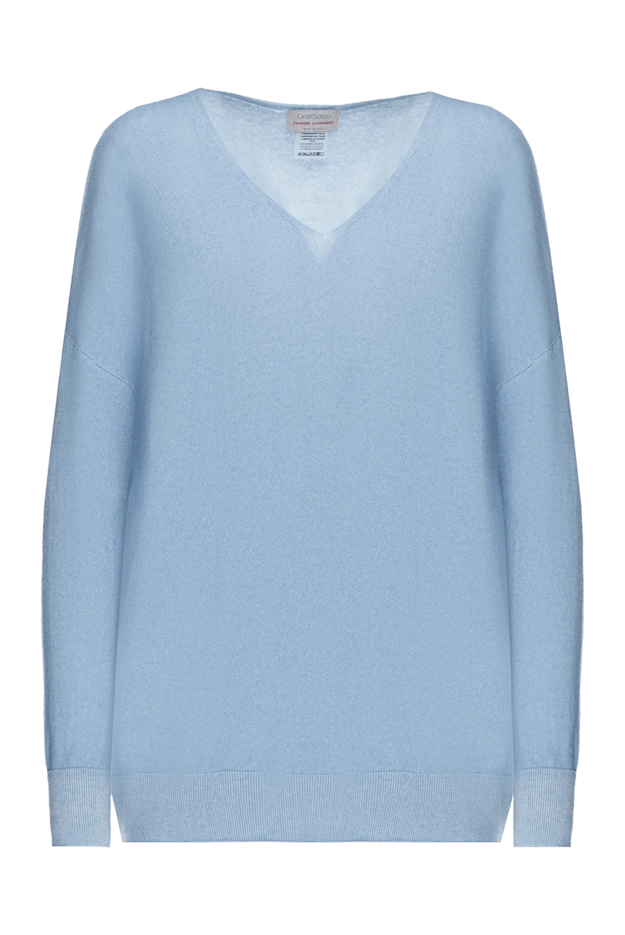 Gran Sasso woman blue cashmere jumper for women купить с ценами и фото 157505 - photo 1