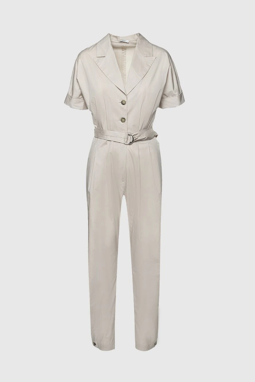 Peserico woman beige women's cotton and elastane jumpsuit купить с ценами и фото 157547 - photo 1