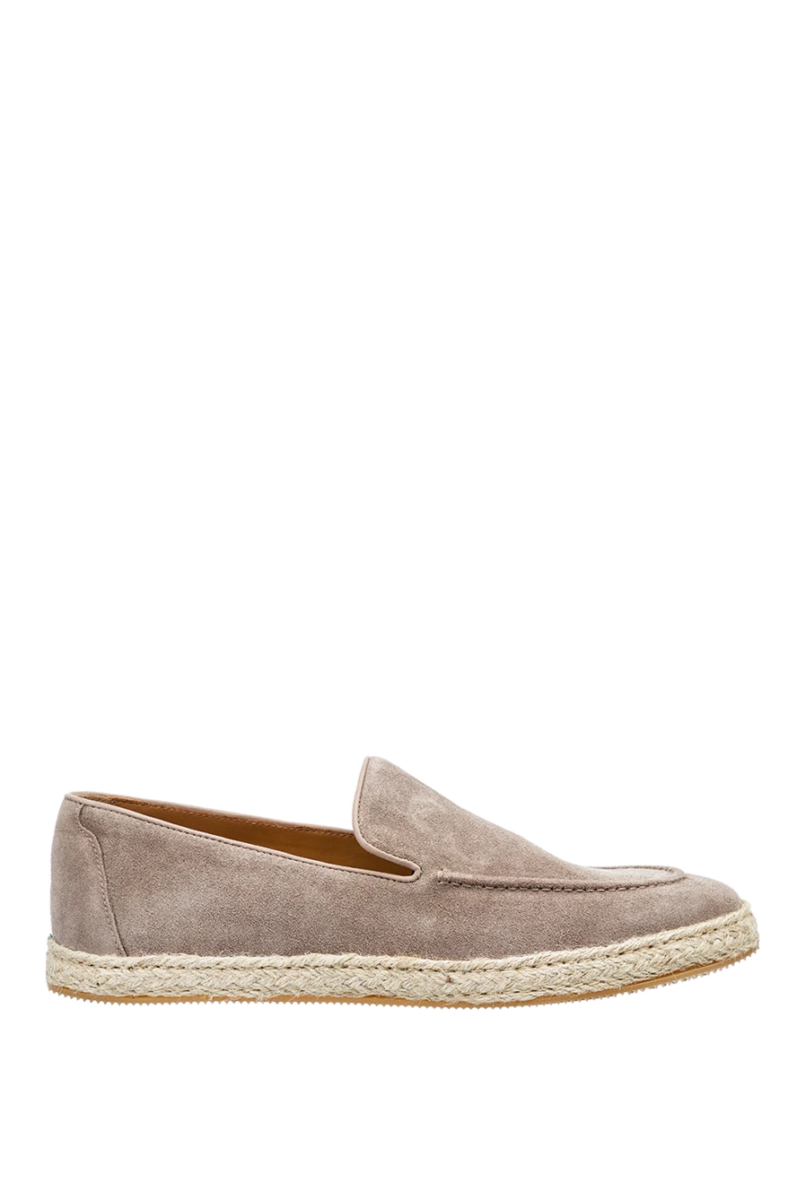 Doucal`s man beige suede slip-ons for men купить с ценами и фото 157598 - photo 1