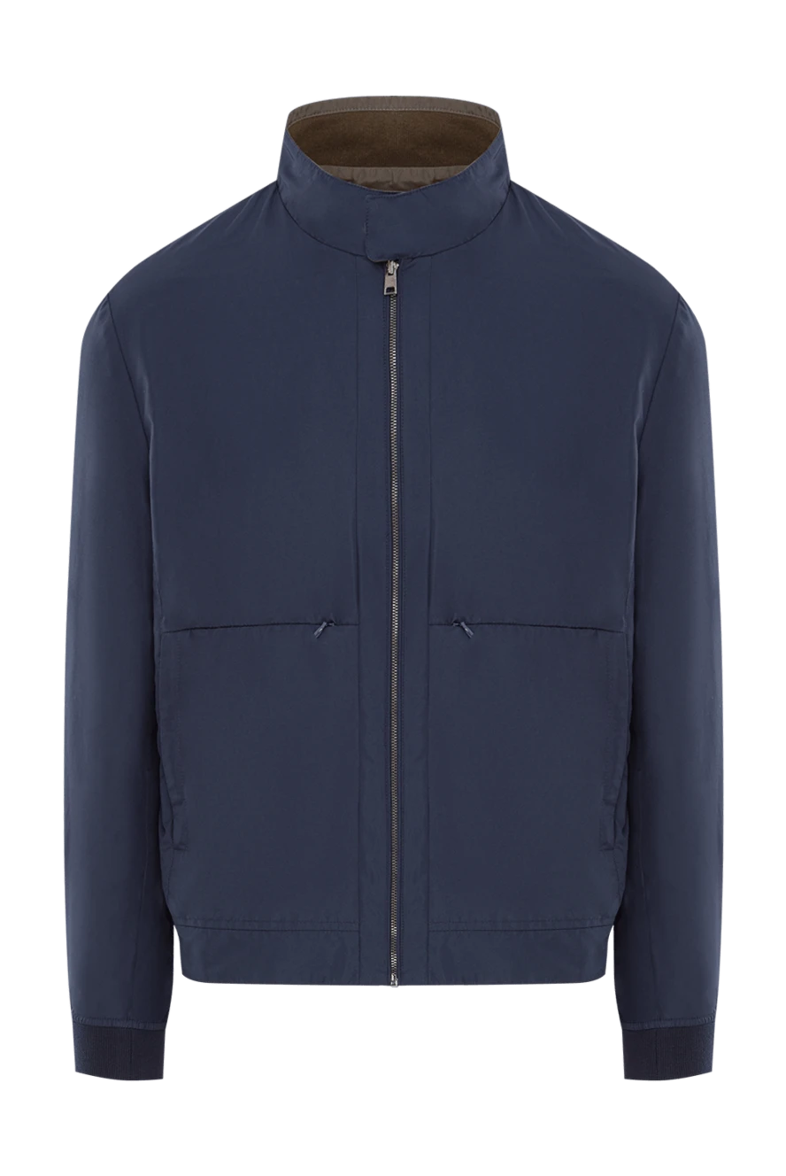 Cesare di Napoli куртка двусторонняя синяя и хаки мужская 157621 - фото 1