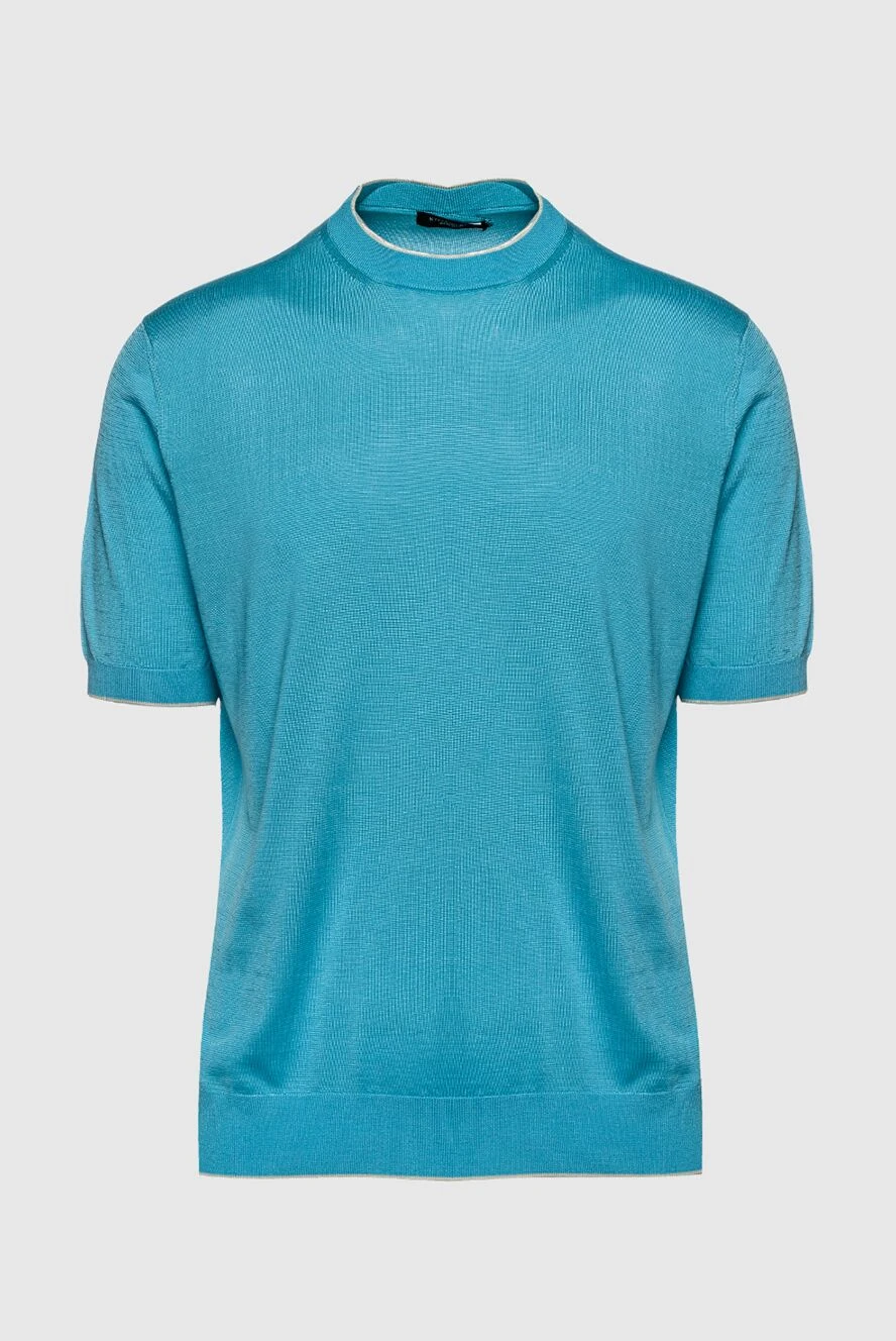 Stefano Ricci джемпер с коротким рукавом из шелка зеленый мужской 157697 - фото 1