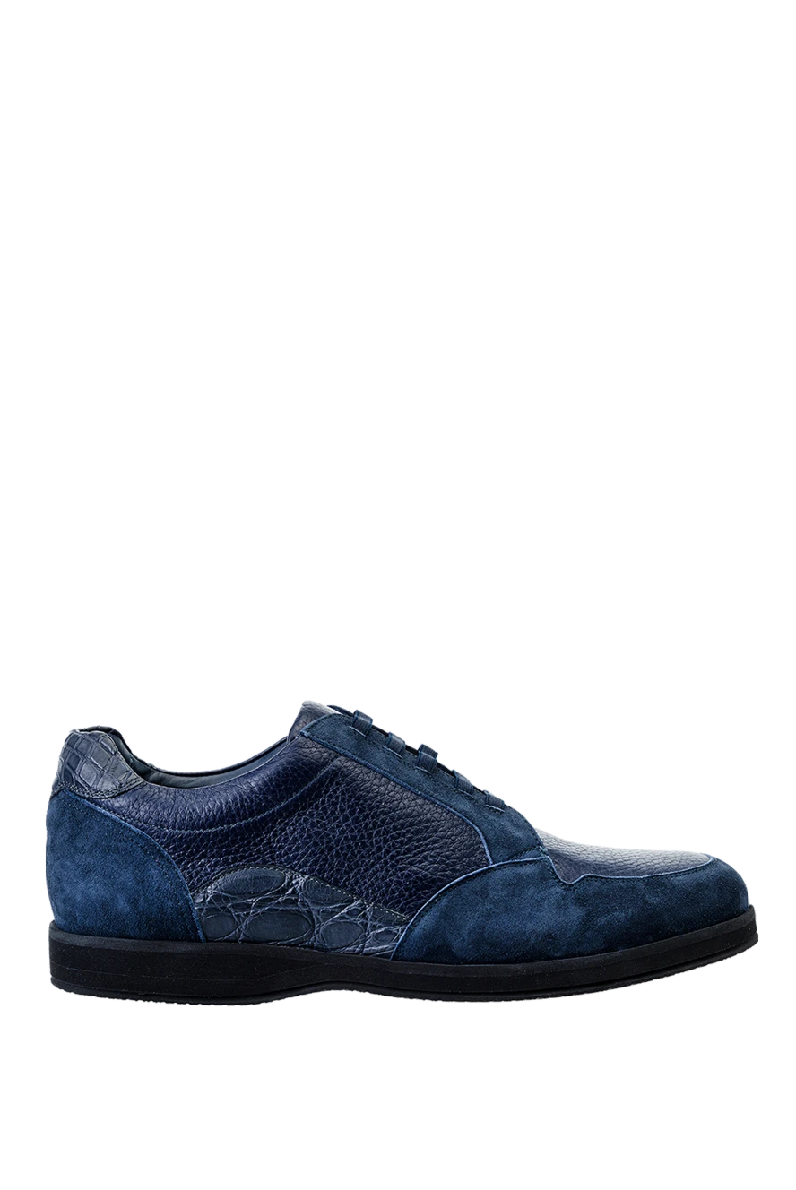 Bontoni синие комбинированные кроссовки из кожи и замши
157914 - фото 1