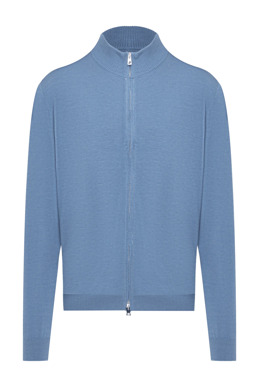 Tombolini лёгкий трикотажный кардиган на молнии голубой мужской
157921 - фото 1