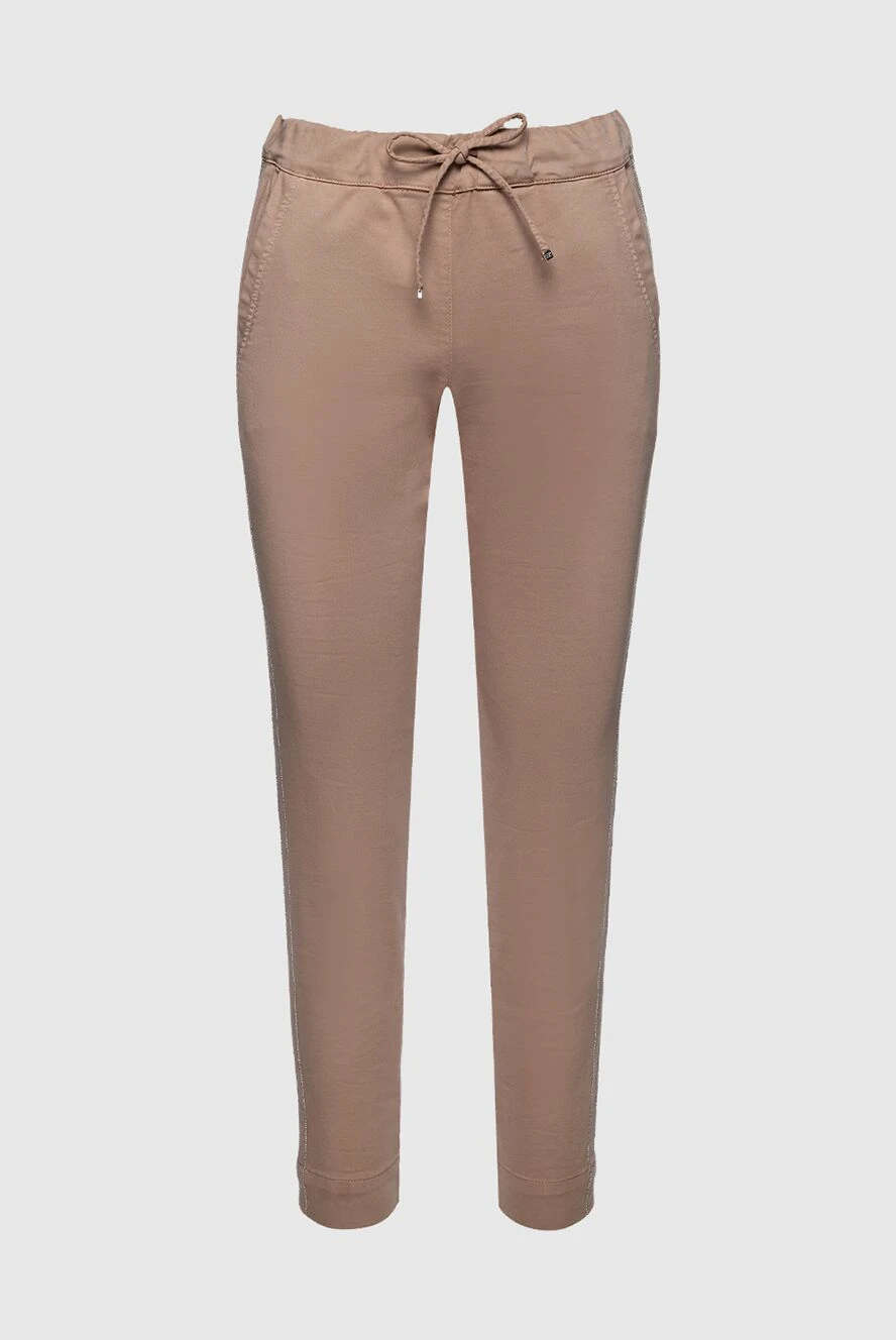 D.Exterior woman beige cotton trousers for women купить с ценами и фото 157944 - photo 1