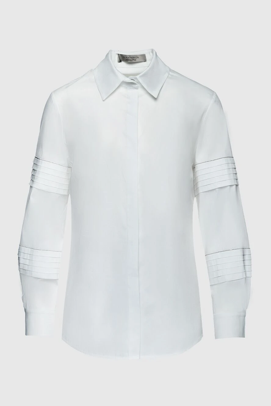 D.Exterior woman white cotton and polyamide shirt for women купить с ценами и фото 157947 - photo 1