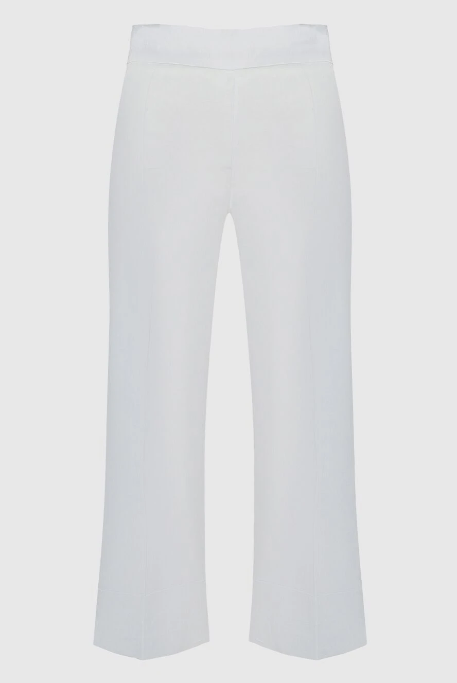 D.Exterior woman white linen and elastane trousers for women купить с ценами и фото 157956 - photo 1