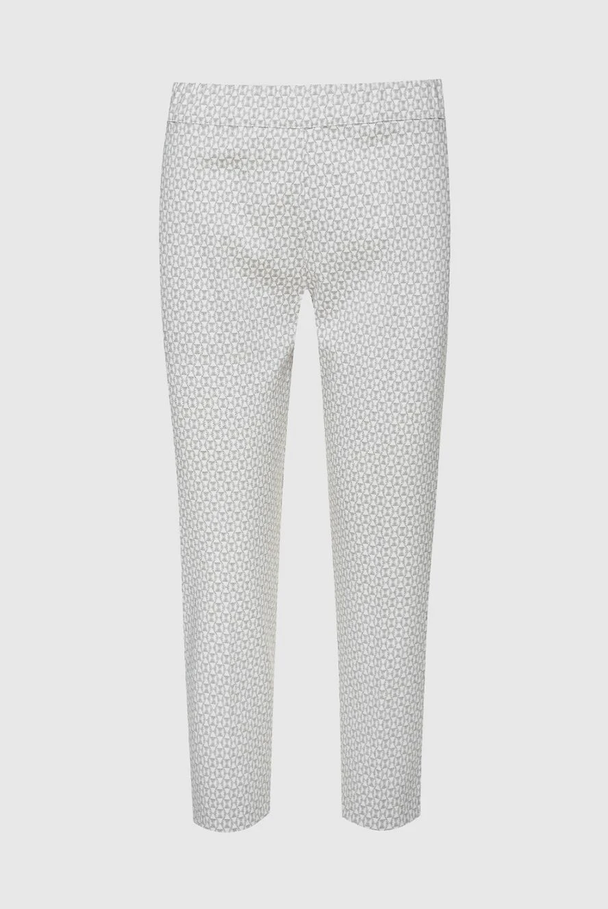 D.Exterior woman white cotton and polyamide trousers for women купить с ценами и фото 157986 - photo 1