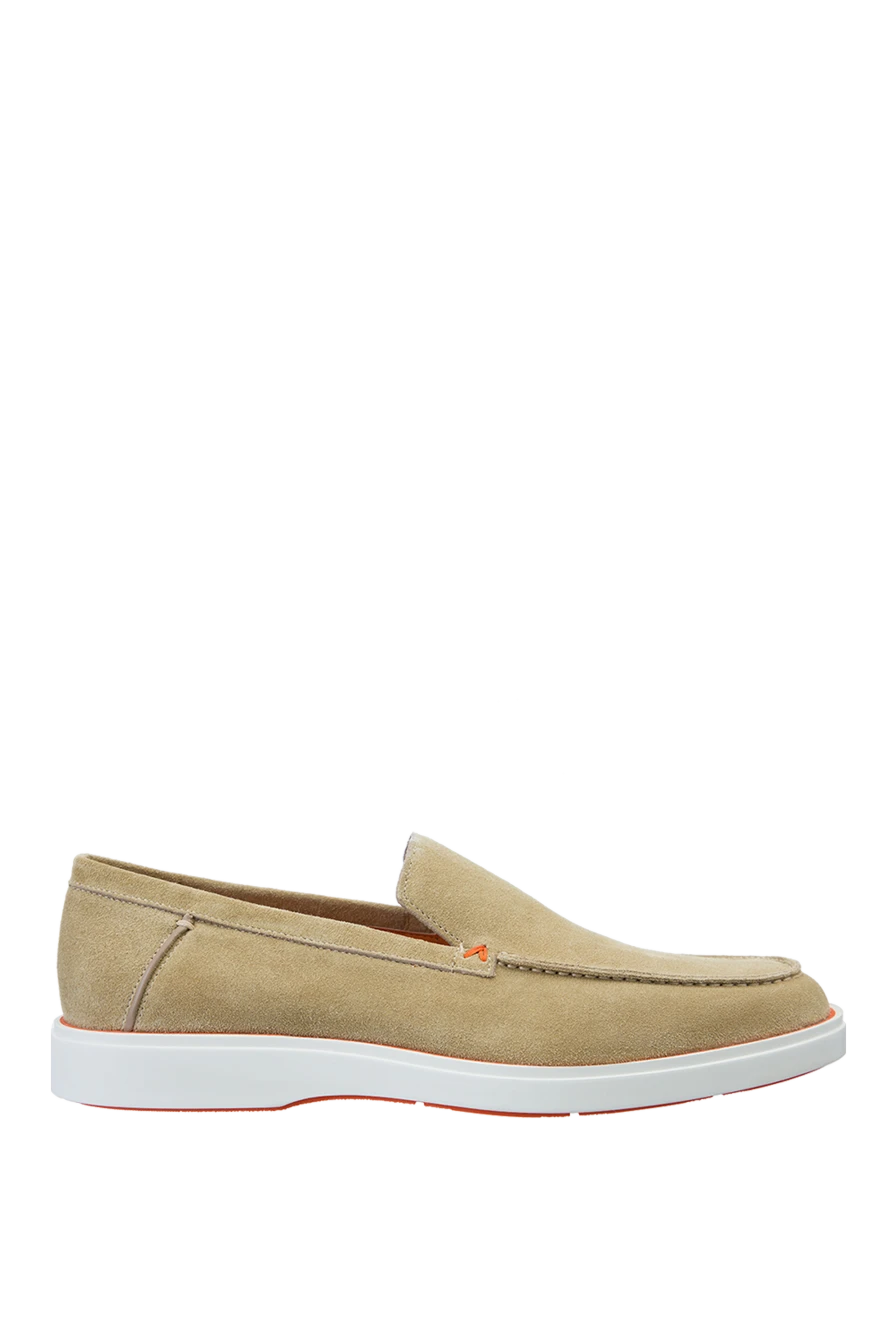 Santoni man beige suede loafers for men купить с ценами и фото 157995 - photo 1