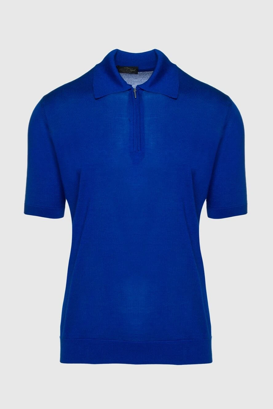 Cesare di Napoli man silk polo blue for men купить с ценами и фото 158071 - photo 1