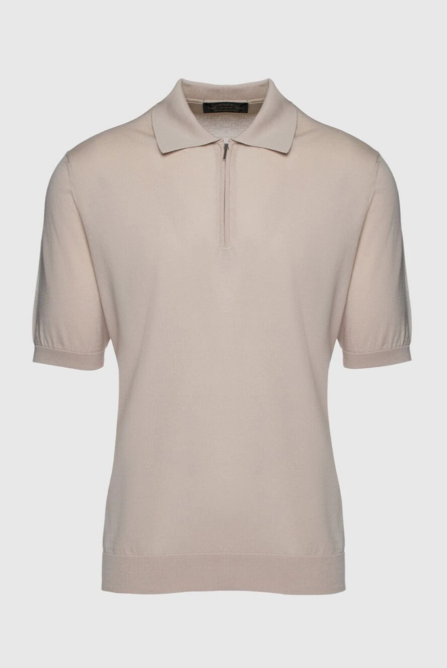 Cesare di Napoli man cotton polo beige for men купить с ценами и фото 158077 - photo 1