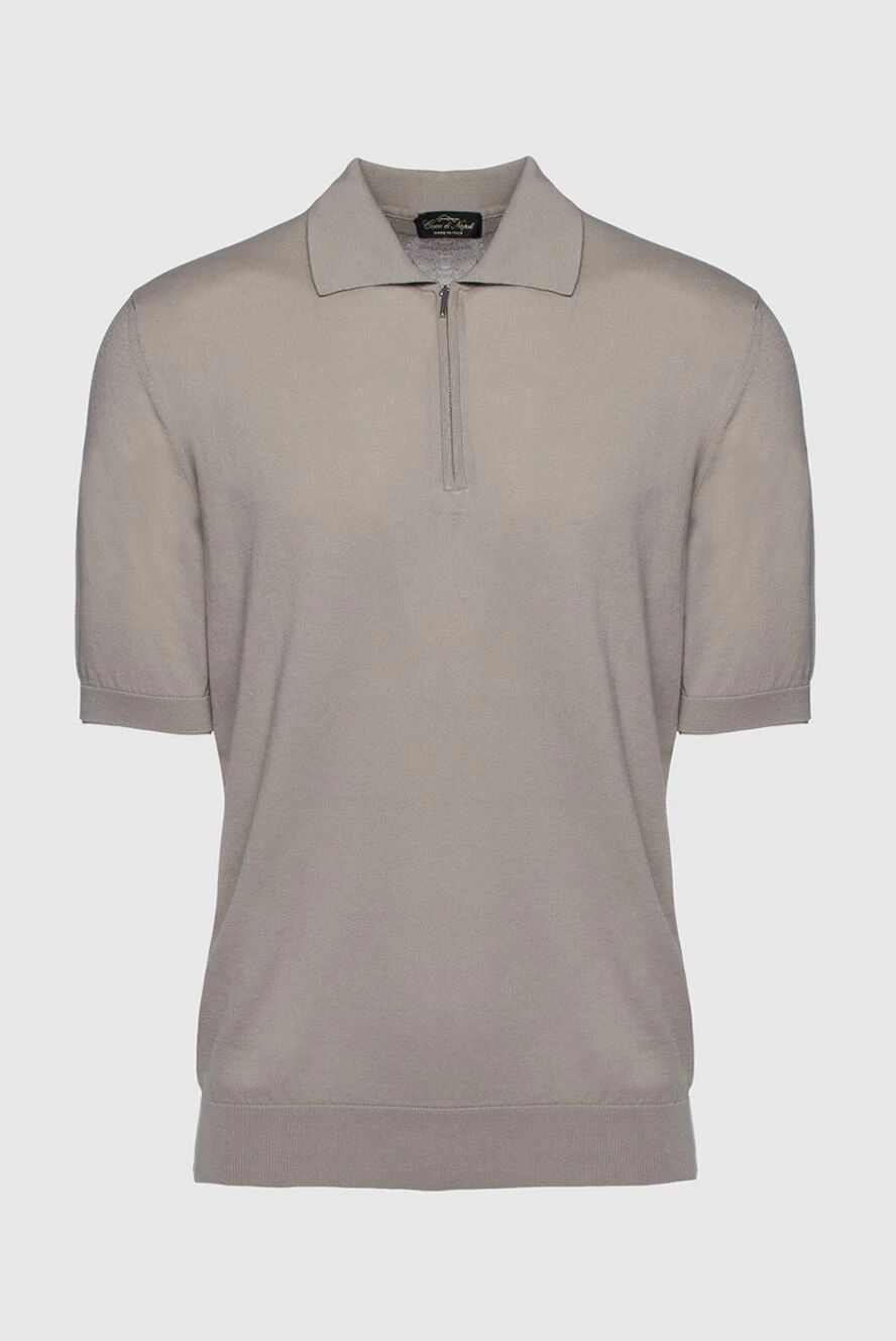 Cesare di Napoli man cotton polo beige for men купить с ценами и фото 158081 - photo 1