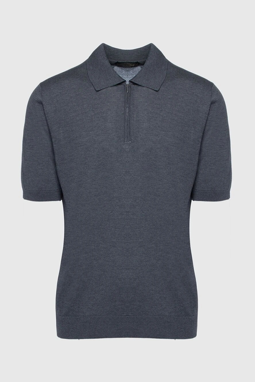 Cesare di Napoli man cotton and silk polo gray for men купить с ценами и фото 158094 - photo 1