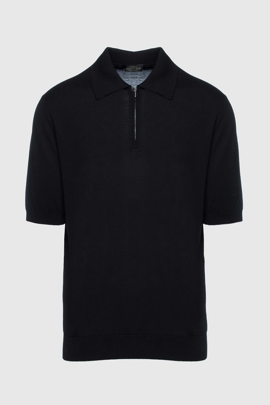 Cesare di Napoli man cotton and silk polo black for men купить с ценами и фото 158097 - photo 1