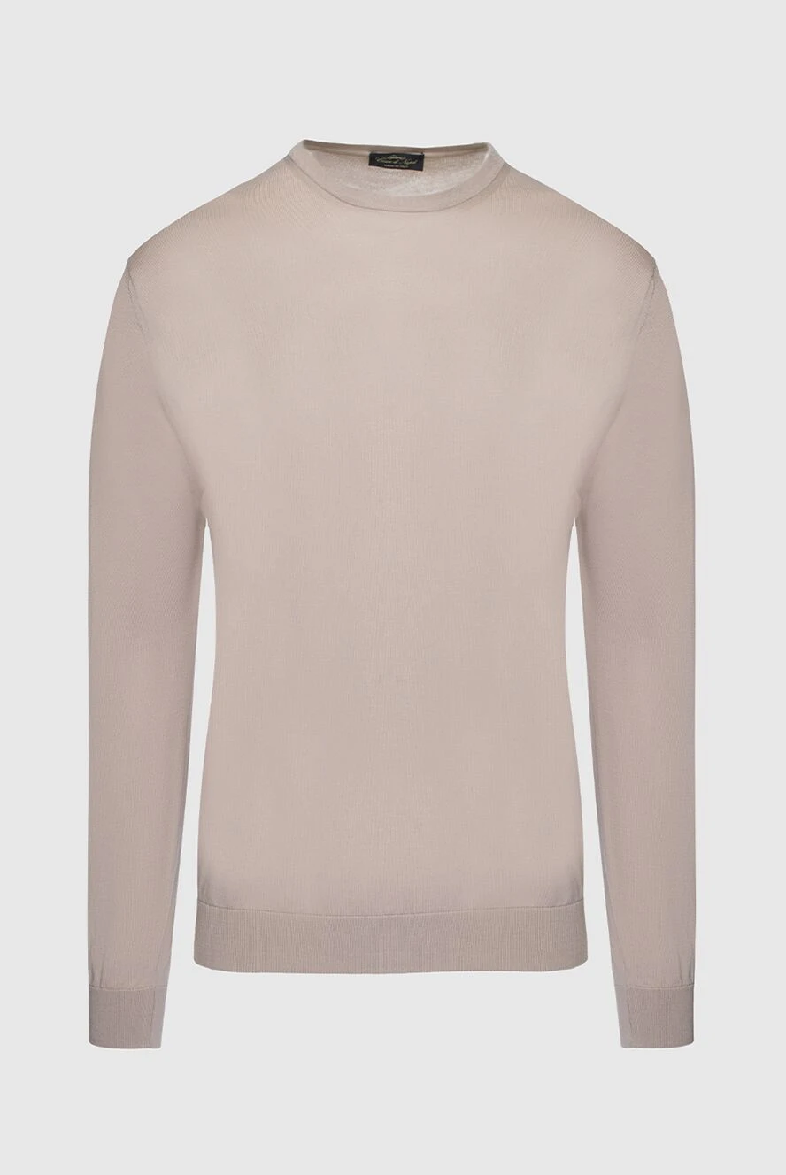 Cesare di Napoli man cotton jumper beige for men купить с ценами и фото 158140 - photo 1