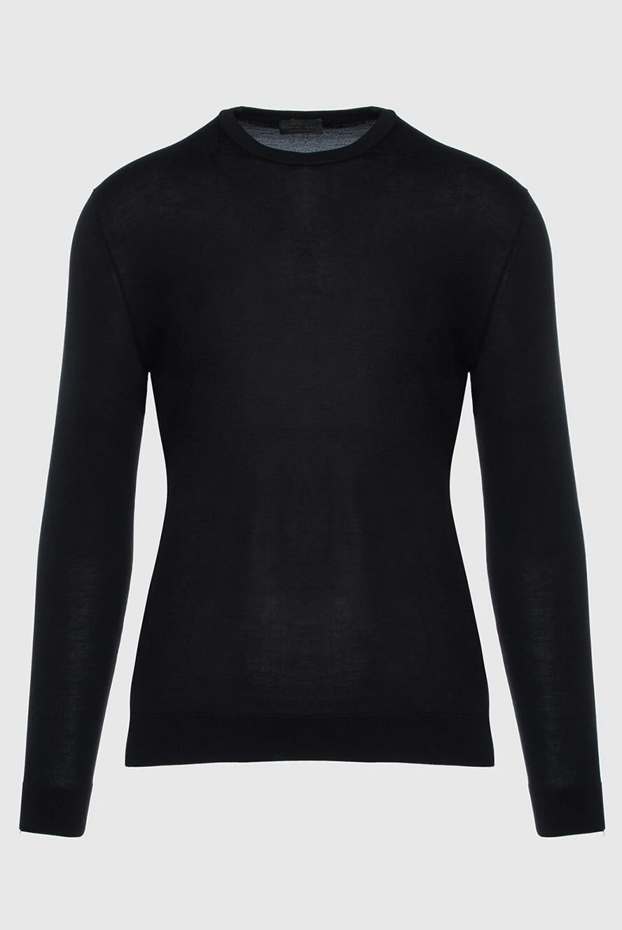 Cesare di Napoli man black silk jumper for men купить с ценами и фото 158169 - photo 1