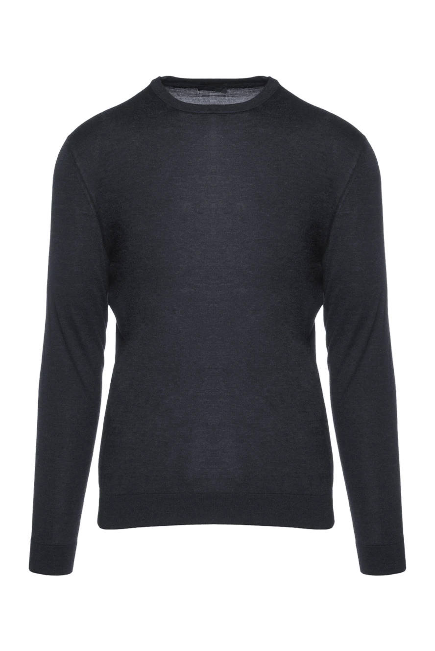 Cesare di Napoli black silk jumper with a crew neck for men 158170 - photo 1