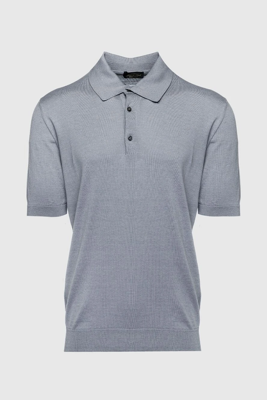 Cesare di Napoli man cotton and silk polo gray for men купить с ценами и фото 158194 - photo 1