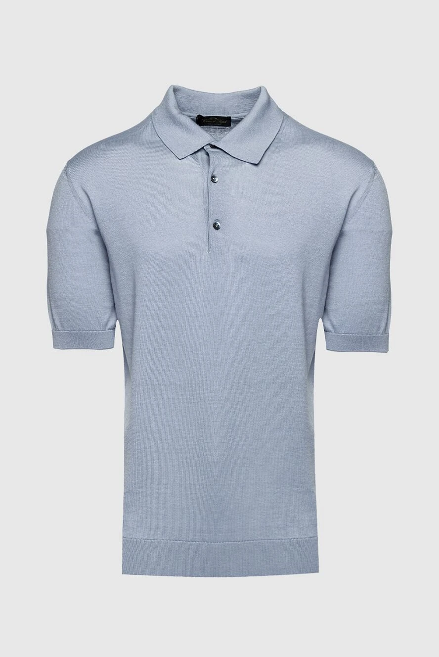 Cesare di Napoli man cotton and silk polo gray for men купить с ценами и фото 158196 - photo 1