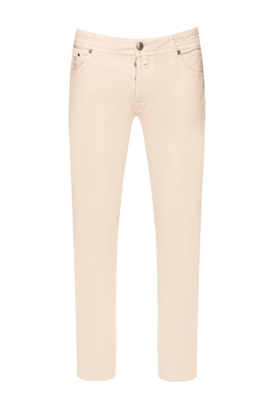 Jacob Cohen man beige cotton jeans for men купить с ценами и фото 158211 - photo 1