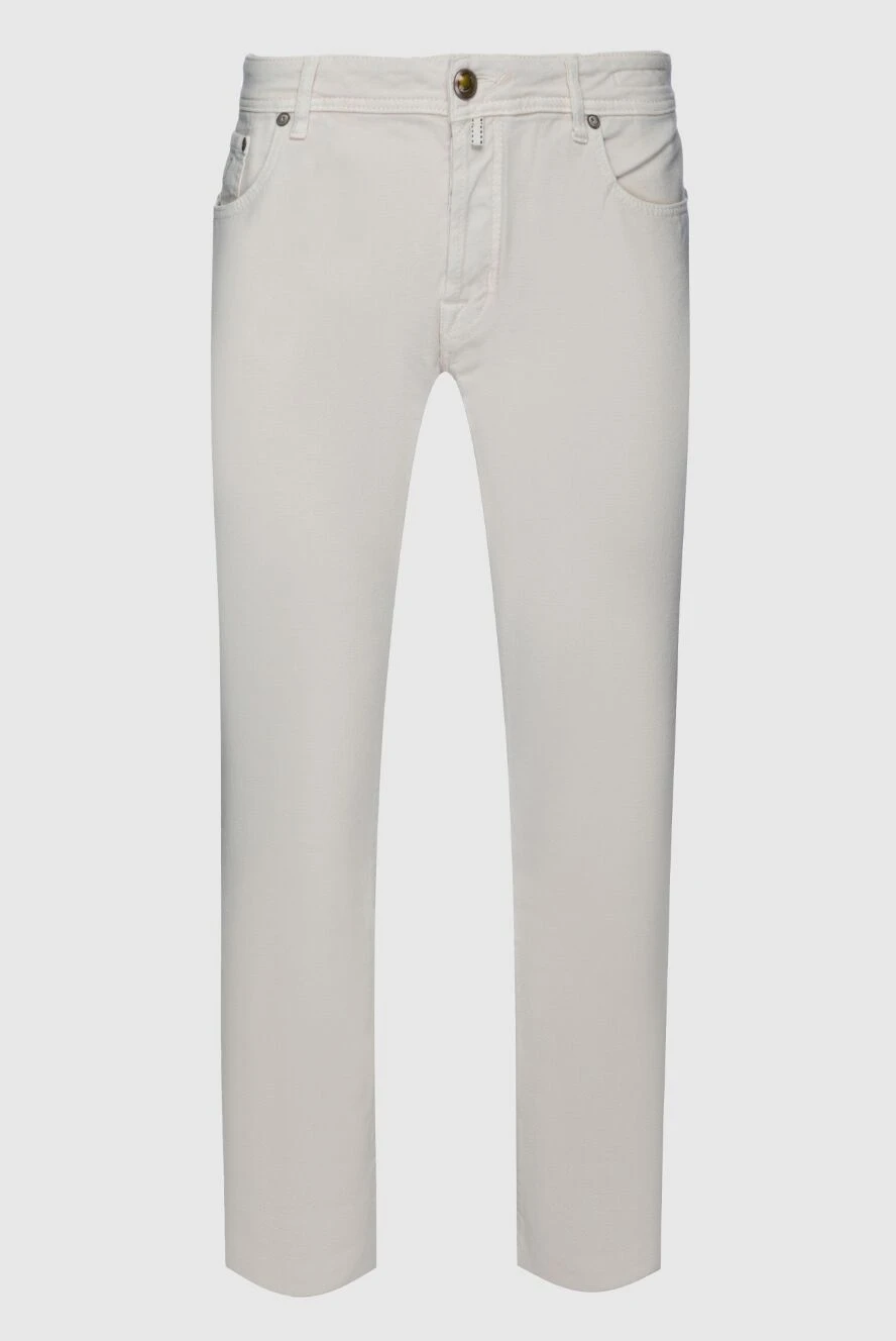 Jacob Cohen man white cotton jeans for men купить с ценами и фото 158212 - photo 1