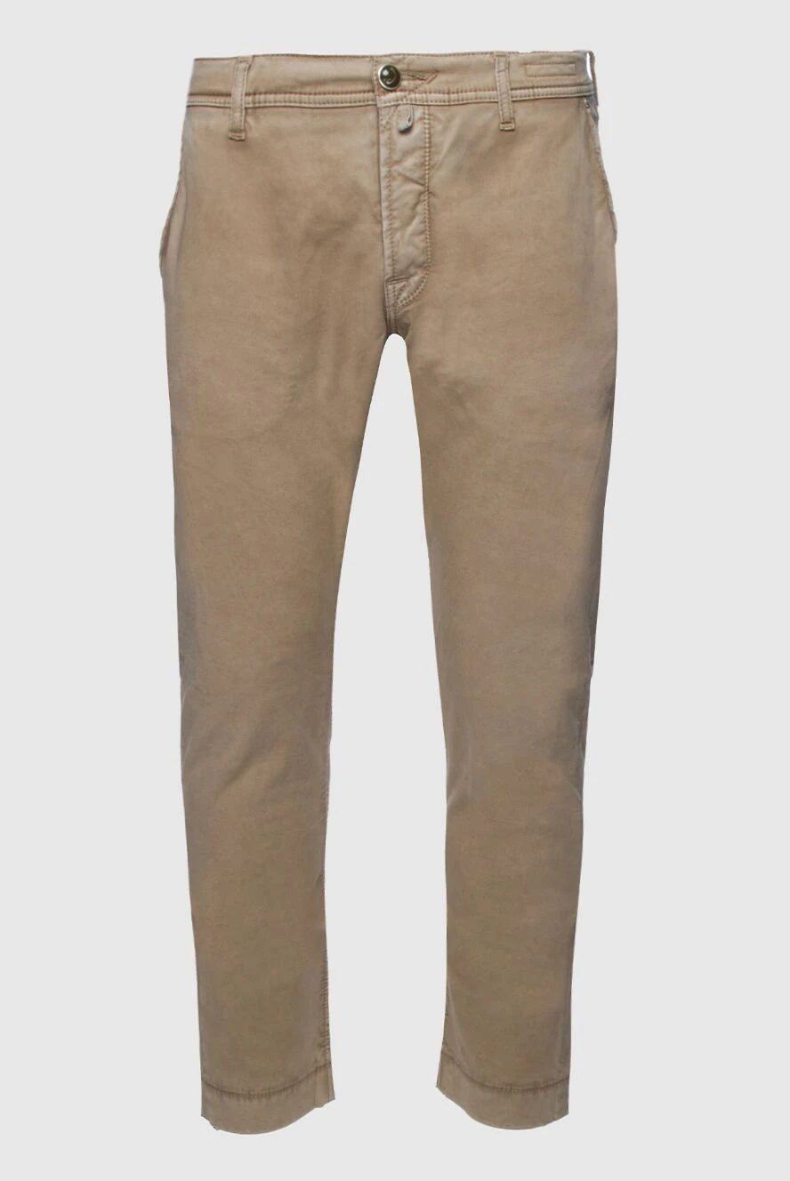 Jacob Cohen man beige cotton trousers for men купить с ценами и фото 158257 - photo 1