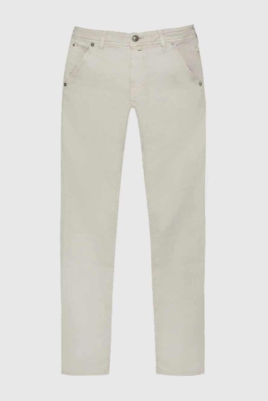 Jacob Cohen man beige cotton jeans for men купить с ценами и фото 158267 - photo 1