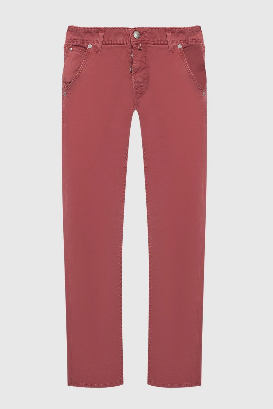 Jacob Cohen man red cotton jeans for men купить с ценами и фото 158285 - photo 1