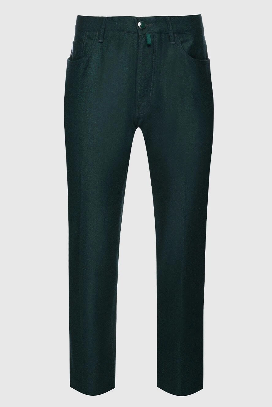 Jacob Cohen man men's green wool trousers купить с ценами и фото 158294 - photo 1