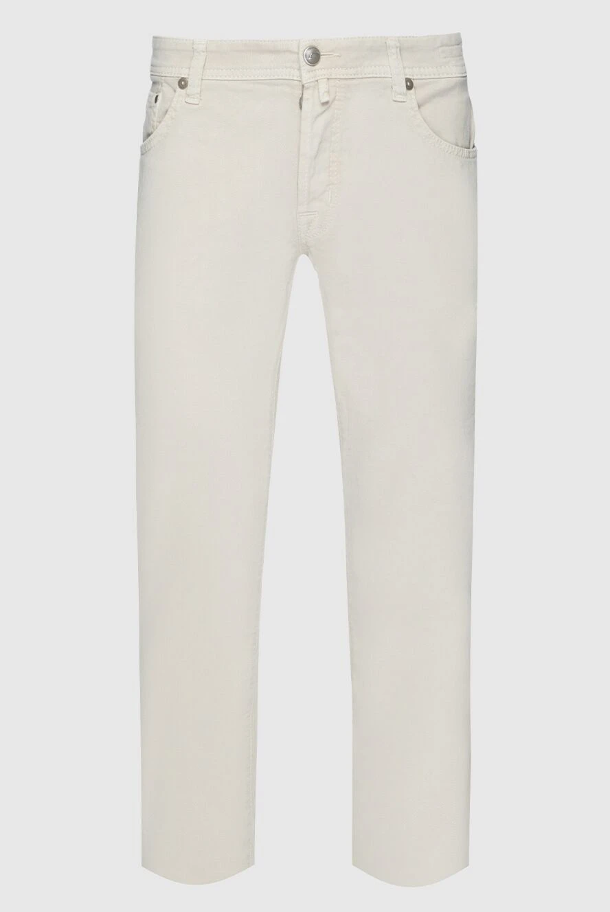 Jacob Cohen man beige cotton jeans for men купить с ценами и фото 158297 - photo 1