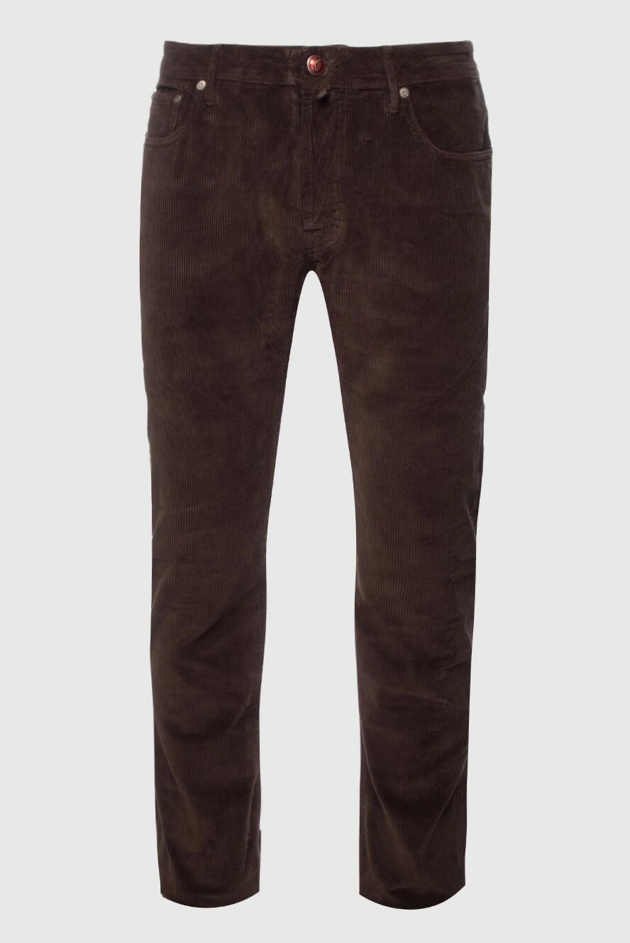 Jacob Cohen man brown cotton jeans for men купить с ценами и фото 158313 - photo 1