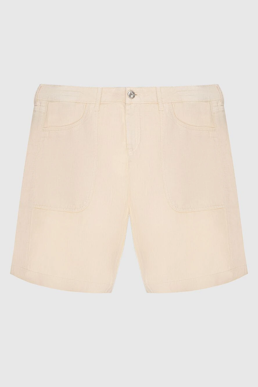 Jacob Cohen woman yellow linen shorts for women купить с ценами и фото 158375 - photo 1