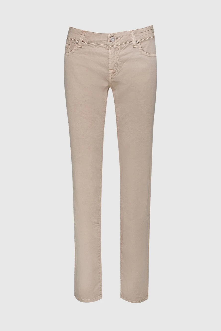 Jacob Cohen woman beige cotton jeans for women купить с ценами и фото 158403 - photo 1