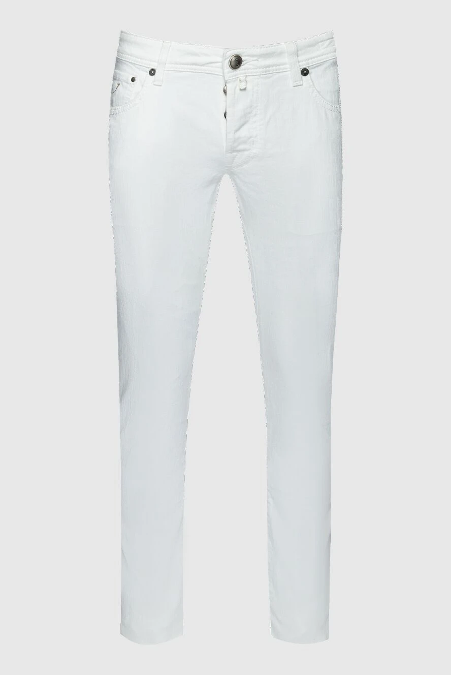 Jacob Cohen man cotton and polyester jeans white for men купить с ценами и фото 158429 - photo 1