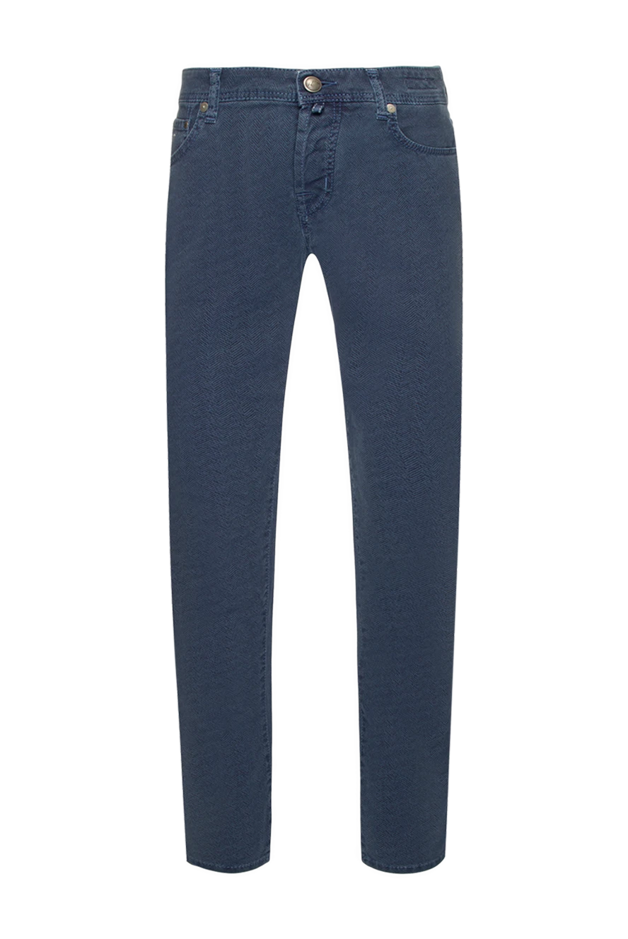 Jacob Cohen man blue cotton jeans for men купить с ценами и фото 158470 - photo 1